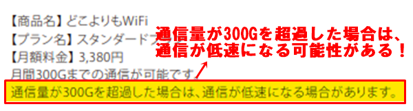 どこよりもWi-Fi 通信制限
